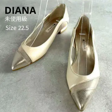 미사용에 가까운 다이애나 DIANA 로우힐 플랫 펌프스 22.5