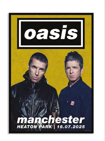 7/16 OASIS 맨체스터 포스터 Manchester 오아시스