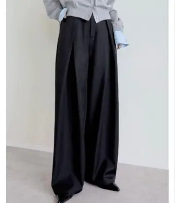 블랙 와이드 팬츠 s 사이즈