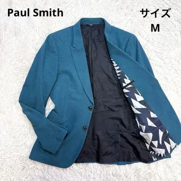 [컨디션 최상] 폴스미스 테일러드 자켓 기하학 패턴 그린 M