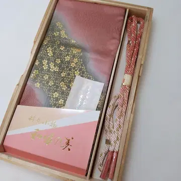 겨울용 오비 장식 천 허리띠 세트 순수 실크 미사용 No636