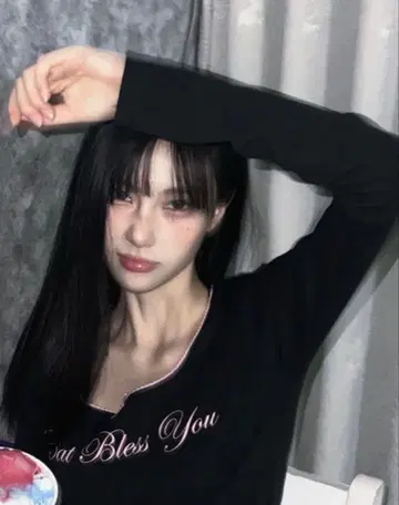 ITZAVIBE CAT BLESS RIBBON LONG SLEEVE