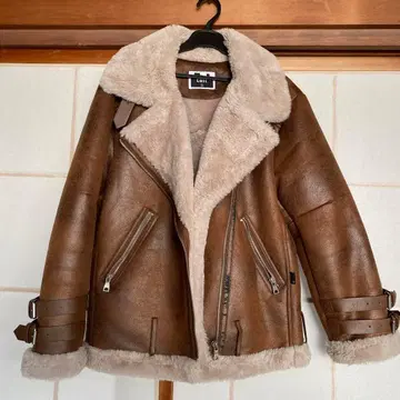 Leit 무스탕 코트 S 사이즈 브라운/한국/퍼/아우터/빅