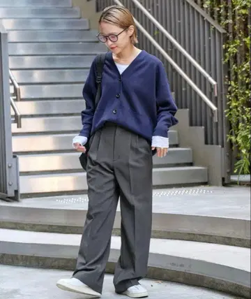 스픽 앤 스팬 그레이 와이드 팬츠