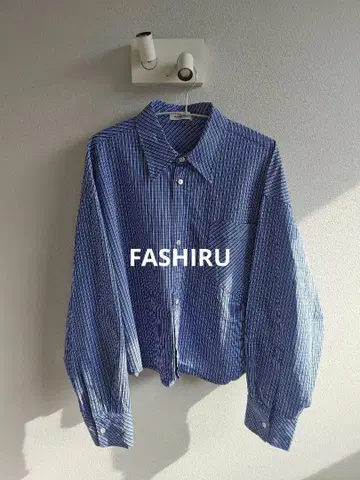 FASHIRU 바이어스 포켓 체크 셔츠