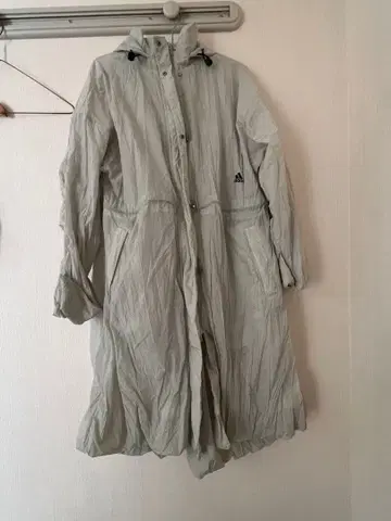 adidas 후드 부착 롱 코트 라이트 그레이 스포츠