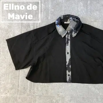 [택 포함 새상품] Ellno de Mavie 클레릭 컷 아웃 셔츠 F