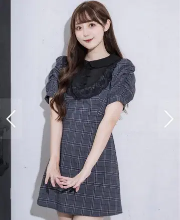 pium 레이스 프릴 도리 미니 원피스