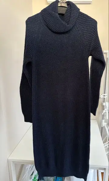 BEAMS HEART 터틀넥 니트 원피스