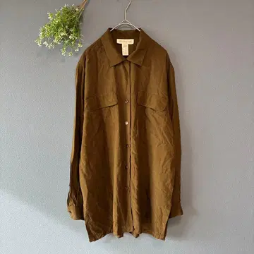 존스 뉴욕 [L] 고급 쿨 실크 100% 드레이프감 드레이프감 셔츠