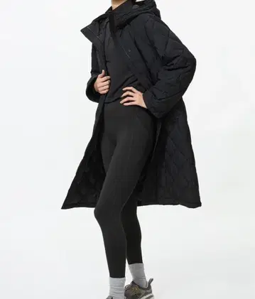 미사용 UNIQLO 퍼프 테크 롱 코트 릴랙스 핏