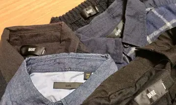 HARE 네이비 체크 셔츠 스웨터 팬츠 5점 M 일괄