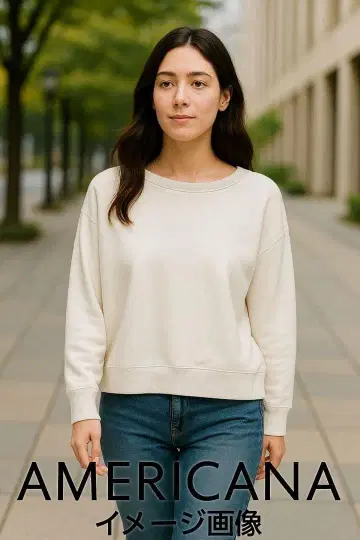 새상품급! Americana 코튼 소재 백 프린트 맨투맨