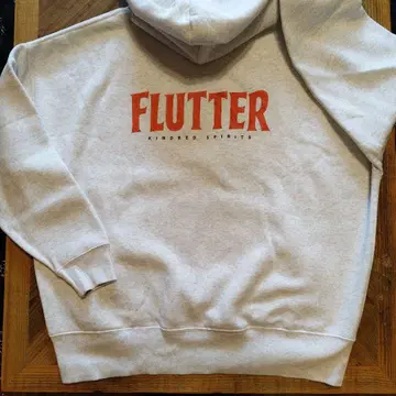 FLUTTER 후드 부착 후드티 그레이