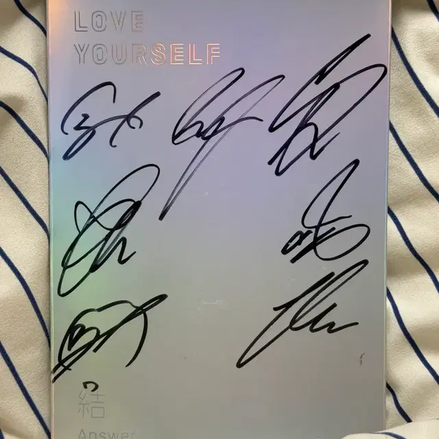 방탄소년단 친필 사인 앨범