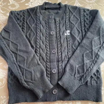 rest&recReation 니트 가디건 다크 그레이