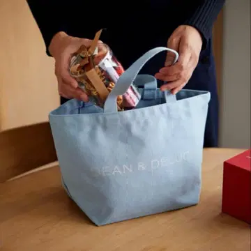 [ 미사용 ] 2024 스노우 블루 DEAN&DELUCA 차리티 토트 S