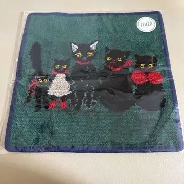페이러 코스메 주방 검은 고양이 네이비 손수건