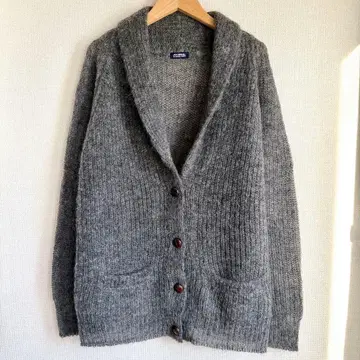 저널 스탠다드 모헤어 혼방 헤치마 칼라 가디건 그레이