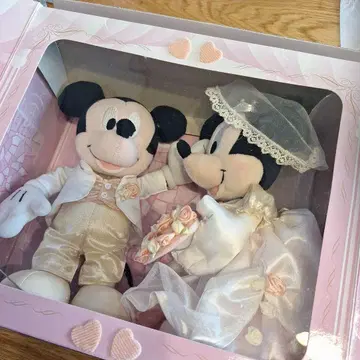 미키 미니 웨딩 봉제 인형