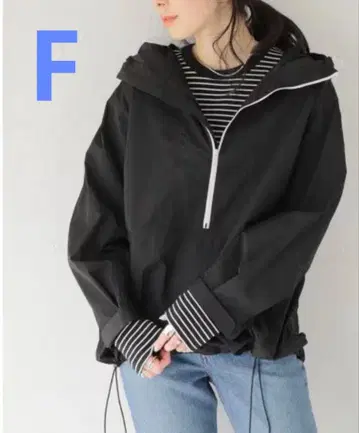 IENA 이에나 아노락 후드티 풀오버 나일론 후드티 블랙