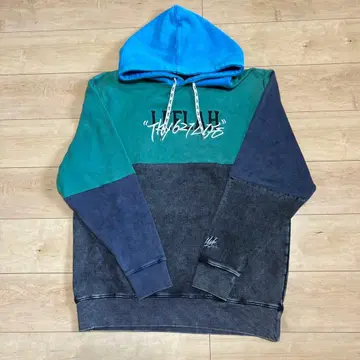 LEFLAH 멀티 컬러 후드 부착 후드티 XL