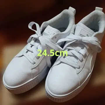 PUMA Vikky 24.5cm 화이트 스니커즈 통굽