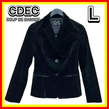 L COUP DE CHAN 테일러드 자켓 벨벳 벨로아 블랙