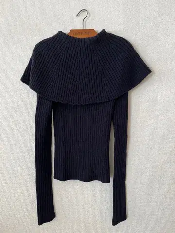 iliann loeb 리브 편직 네이비 스웨터