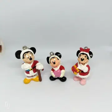 Disney 크리스마스 미키 미니 산타 키링 3개 세트