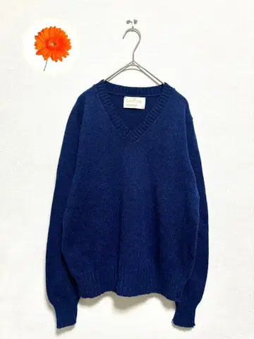 L Jantzen 90s 니트 스웨터 긴팔 V넥 USA 네이비