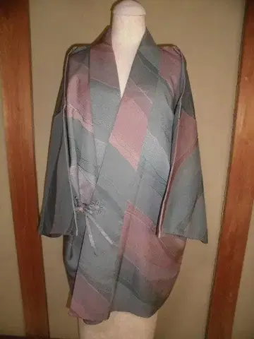 49 순수 실크 도효 코트 일본 의류 코트 그레이지