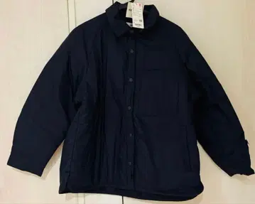 ANYA HINDMARCH UNIQLO 네이비 퍼프 테크 셔츠 자켓