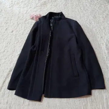 빅 사이즈 띠어리 캐시미어 울 더블 지퍼 코트