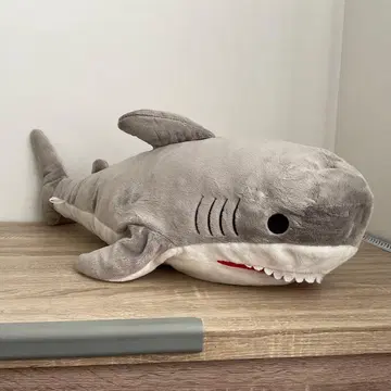 상어 봉제 인형 약 60cm 그레이