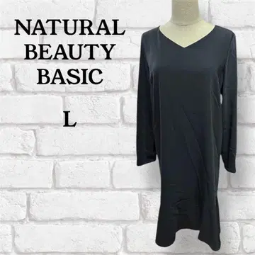 NATURAL BEAUTY BASIC 무릎 기장 원피스 L 네이비 계열