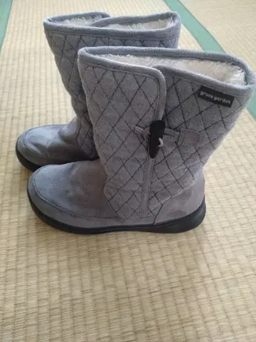 grove garden 그레이 퀼팅 어그 부츠 L 24 새상품급