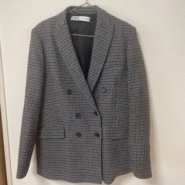 ZARA 체크 무늬 테일러드 자켓 L