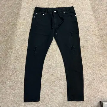 oblekt 블랙 데님 L 사이즈 데미지 가공