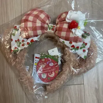 셰리 메이 하트 펠트 스트로베리 기프트 디즈니 머리띠