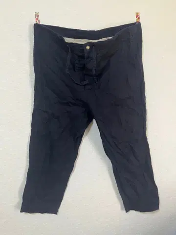 카이세이도 린넨 팬츠 네이비