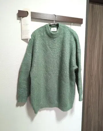 CLANE 민트 그린 모헤어 니트
