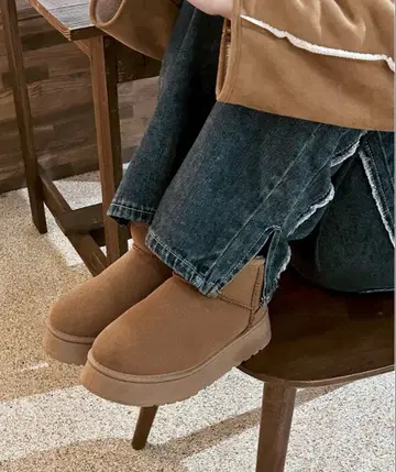 통굽 숏 어그 부츠