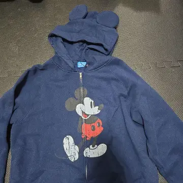 미키마우스 귀 달린 후드티 L 네이비