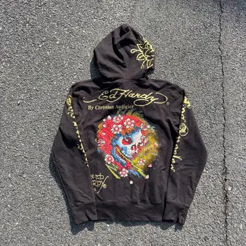 00s ed hardy zip up hoodie y2k