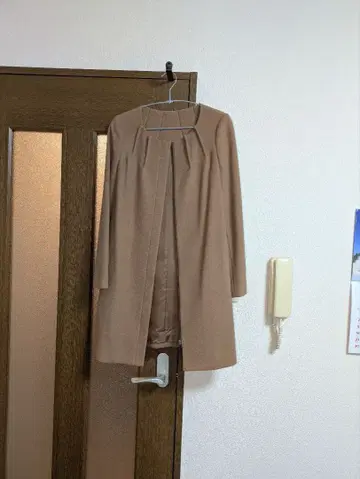 ANAYI 베이지 세미 롱 코트 36 새상품급