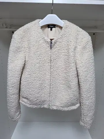 Theory 아이보리 보아 자켓