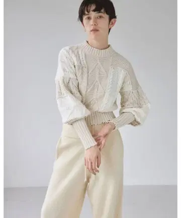 [TODAYFUL] 패치워크 퍼프 니트