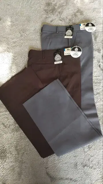 울 100% 슬랙스 그레이 브라운 2종 세트