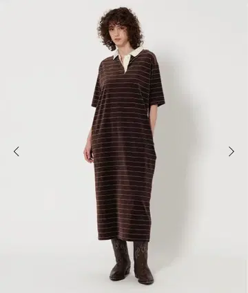 6(ROKU) 벨로아 보더 원피스